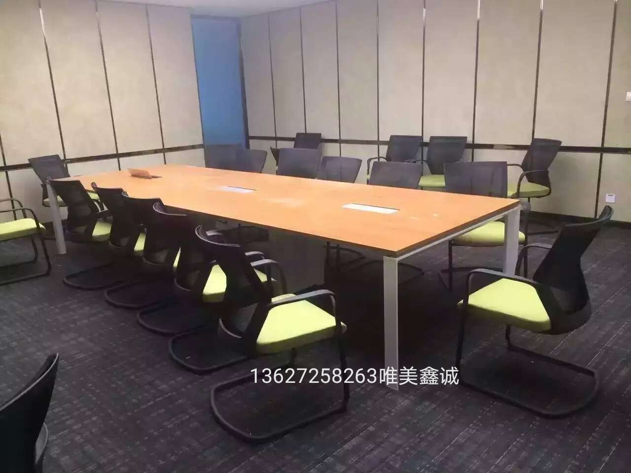 自貢鋼架會議桌WM-FLX-17