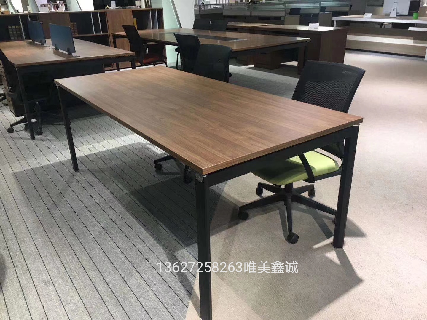 自貢鋼架會議桌WM-FLX-18