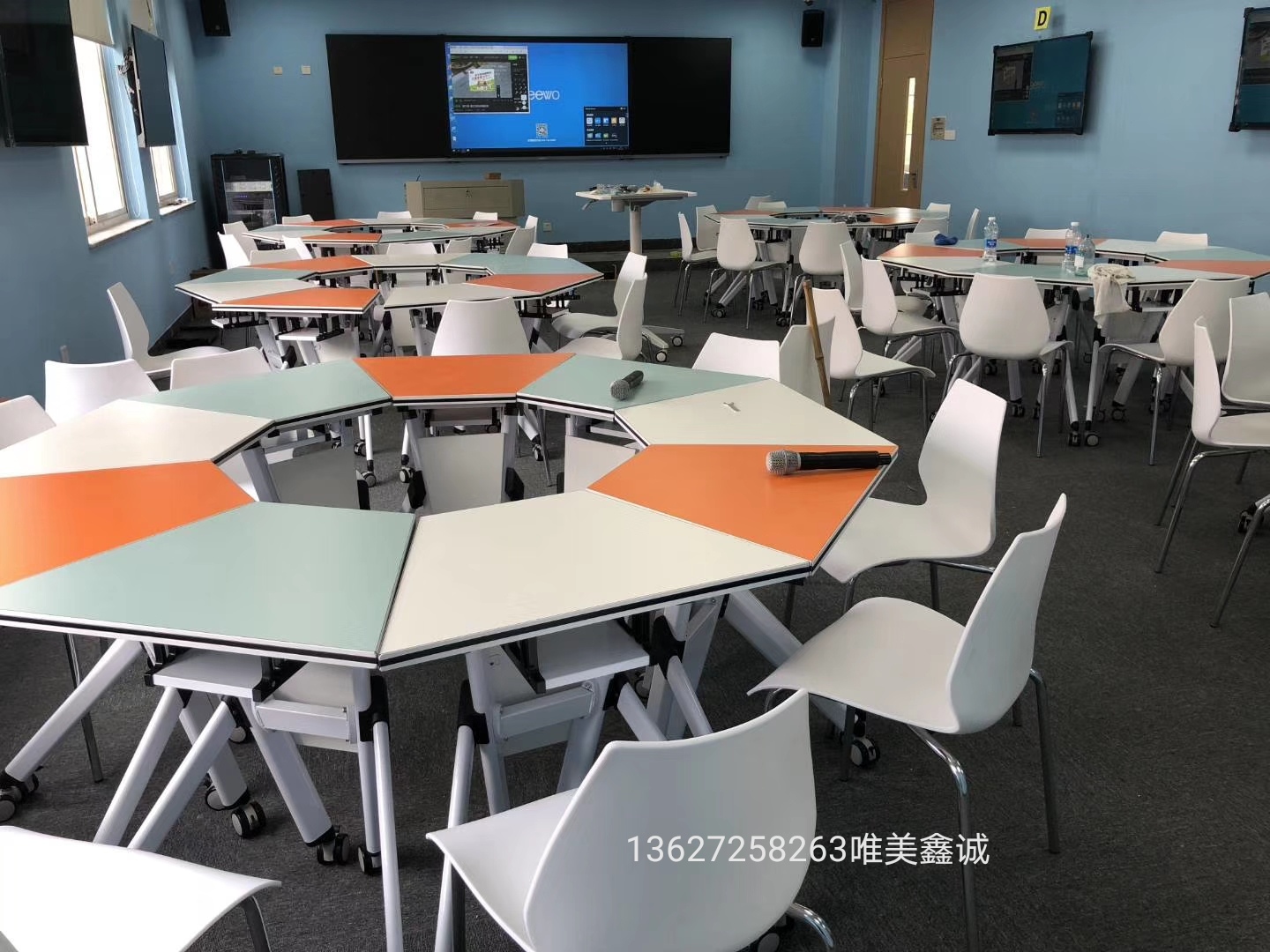 自貢鋼架培訓桌WM-HY-008